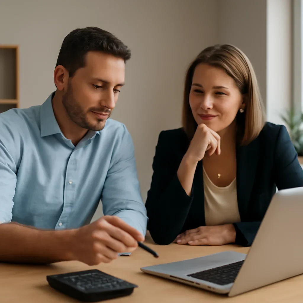 Business owner planning the next step for equipment financing calculator
