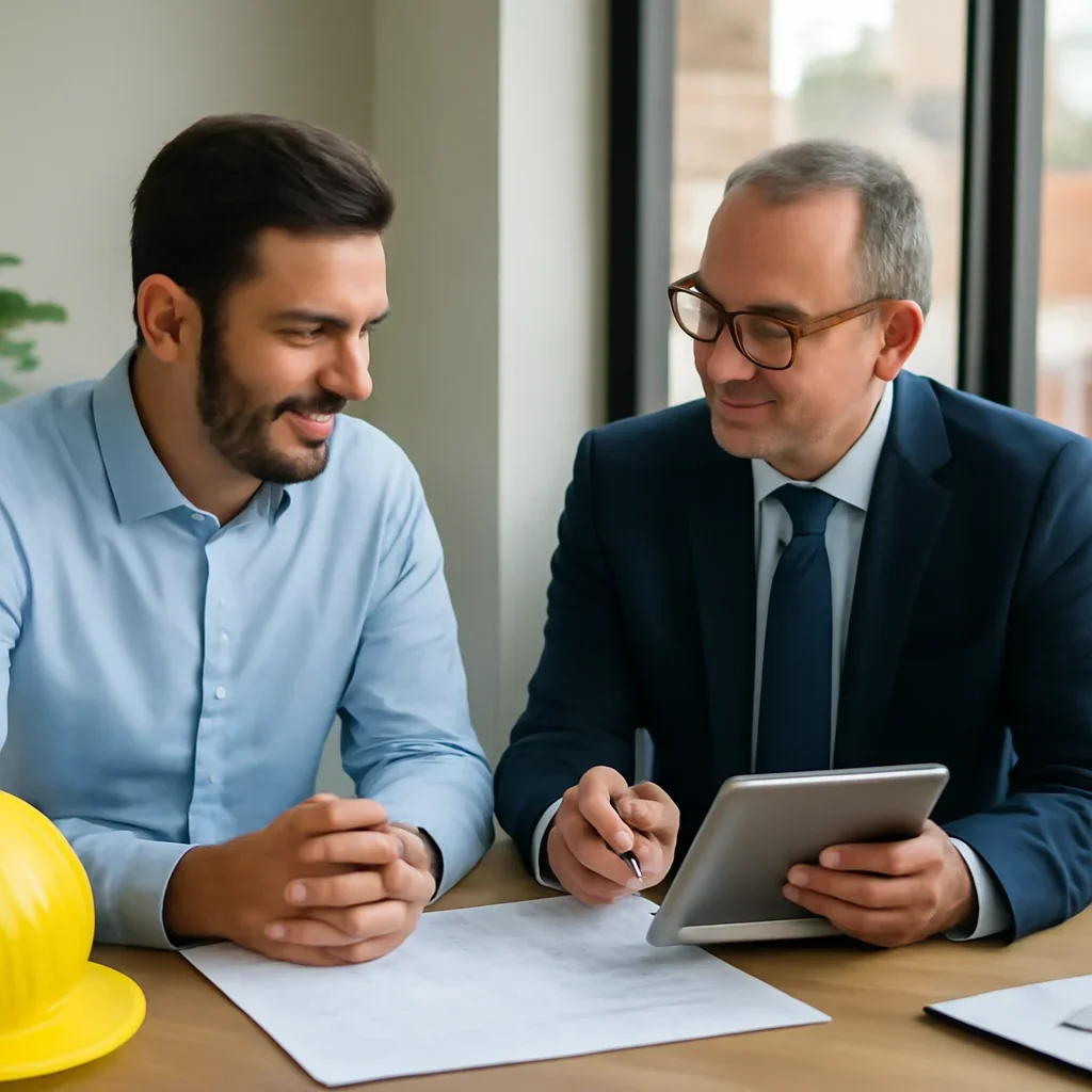 Business owner planning the next step for construction loans