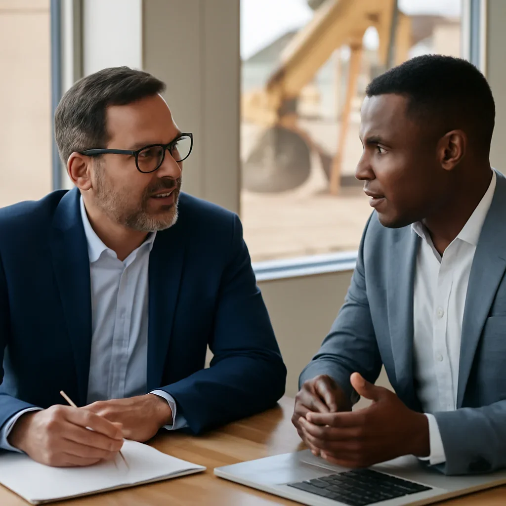 Business owner planning the next step for construction equipment financing