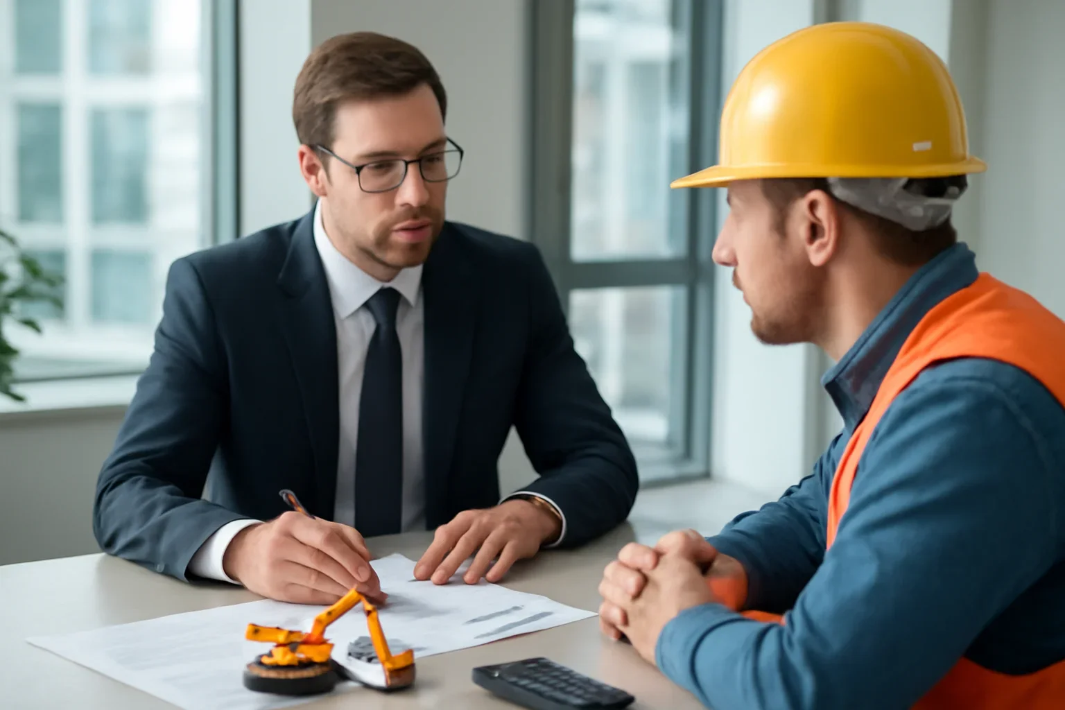 Professional consultation related to construction equipment financing
