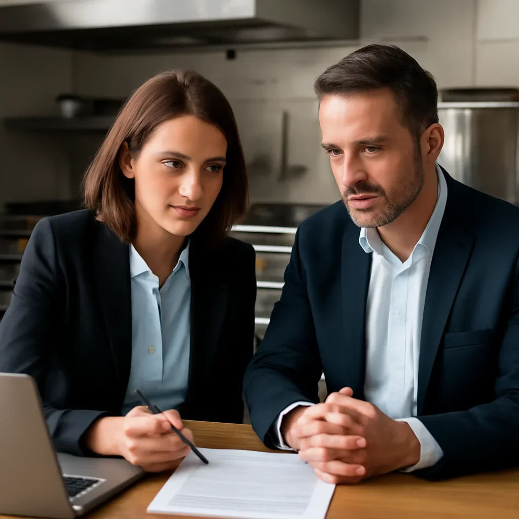 Business owner planning the next step for restaurant equipment financing